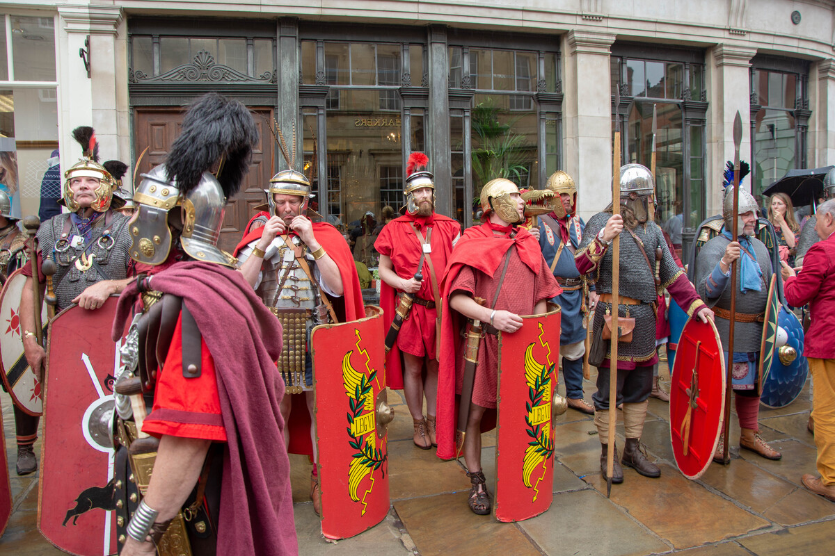 Romans Queuing up to go into Bettys
